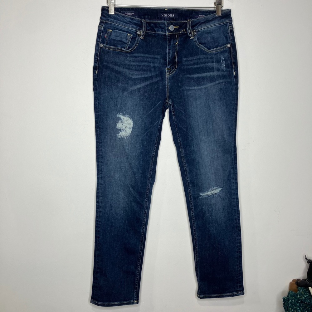 Vigoss Thompson Tomboy jeans women's size 30 x 25 classic fit ankle cropped